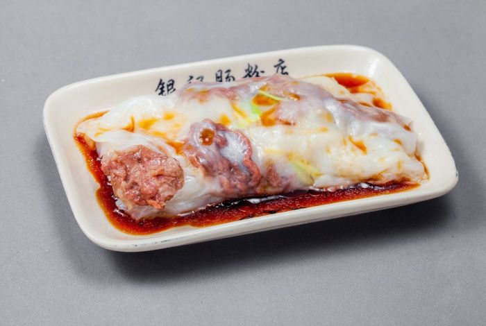 Yin-Ji-Chang-Fen-Chinese-restaurant-Lean-Meat-Filled-Rice-Noodle-Roll-CA Lean - Meat Filled Rice Noodle Roll is soft rice noodles stuffed with lean meat at Yin Ji Chang Fen, a Chinese restaurant in CA